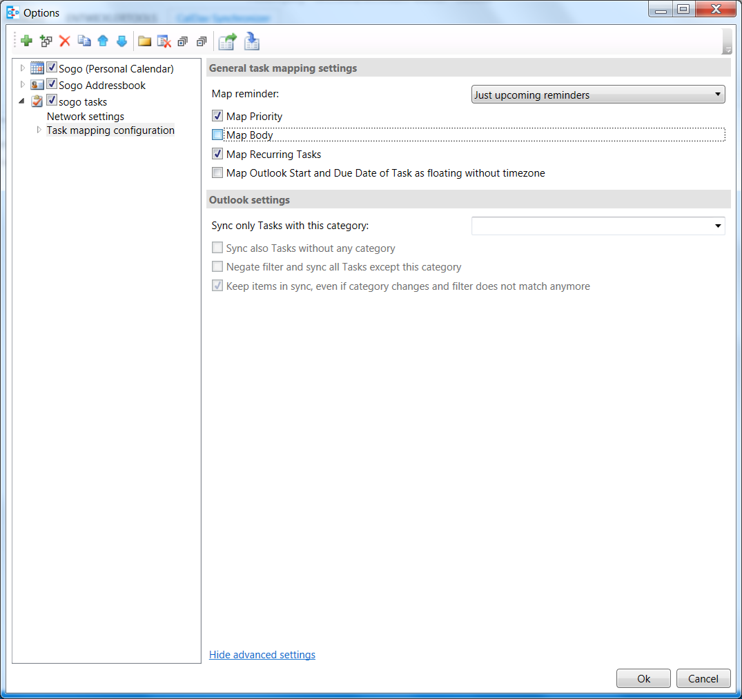 Task mapping configuration